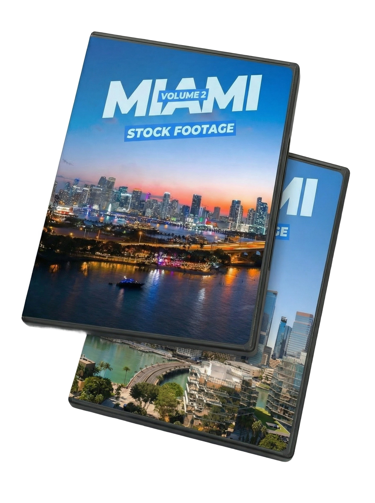 Miami Stock Footage Bundle product cover — Volume 1 and 2, 119 4K aerial drone video clips of Miami