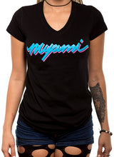 Load image into Gallery viewer, Myami Vice Women's V Neck - Black
