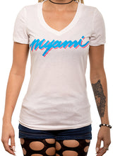 Load image into Gallery viewer, Myami Vice Women's V Neck - White

