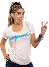 Load image into Gallery viewer, Myami Vice Women's V Neck - White
