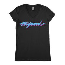 Load image into Gallery viewer, Myami Vice Women's V Neck - Black
