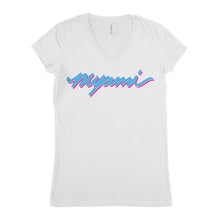 Load image into Gallery viewer, Myami Vice Women's V Neck - White
